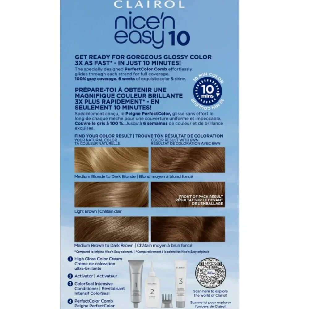 Clairol Nice'n Easy Permanent Hair Color Cream Light Chocolate Brown NIB